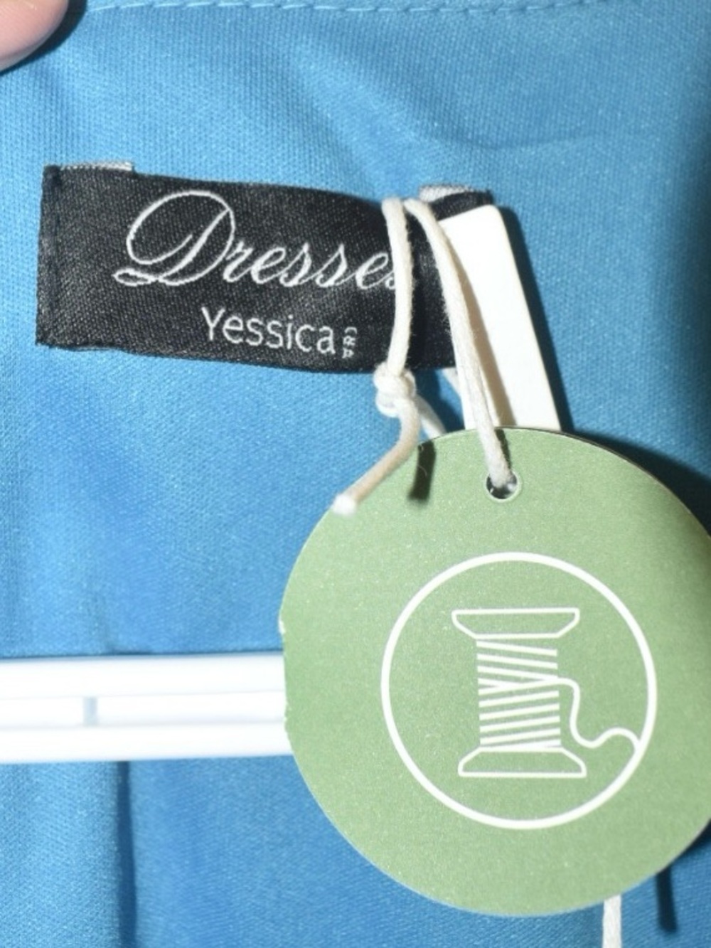 Light Blue Long-Sleeve Ruffle Overlay Dress - Picture 5 of 6